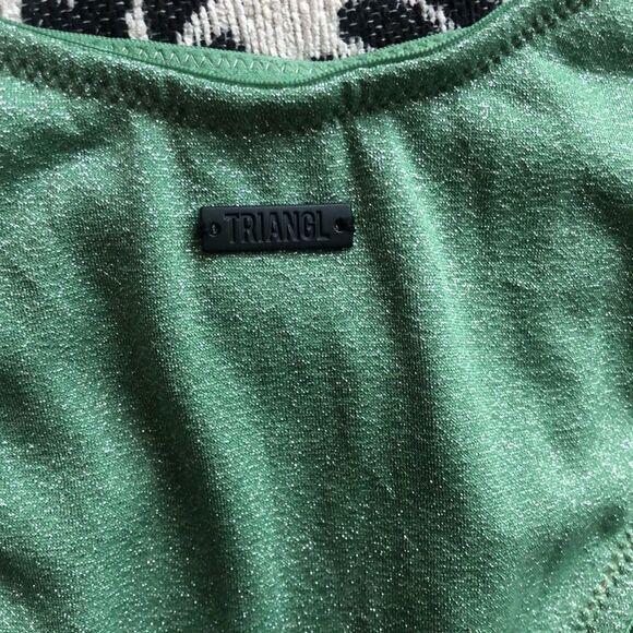 TRIANGL MACI - CHEEKY FAWN SPARKLE WITH BAG NWT 💚 - Picture 7 of 7